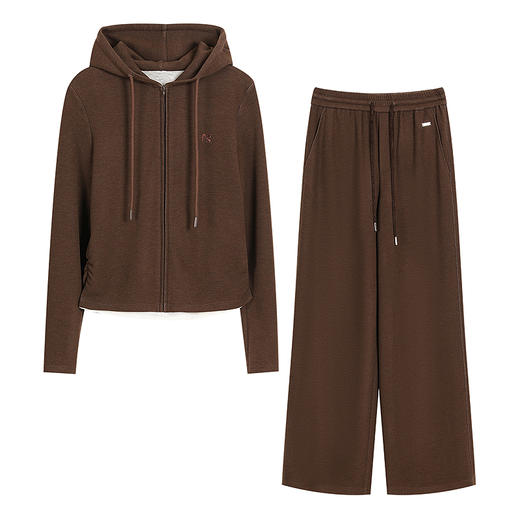 NEELLY纳俪商场同款冬新款休闲通勤两件套女舒适百搭外套长裤套装N25102Z01056 商品图3