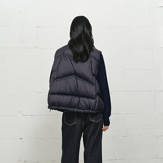 NEELLY纳俪商场同款冬新款时尚百搭羽绒马甲女保暖设计感通勤外套N25101L01014 商品图1