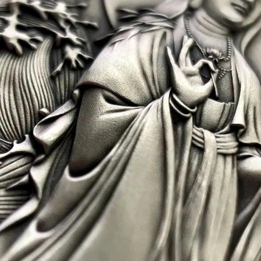 预定！萨摩亚观音纪念币，罕见双面凹面弧形， 带证书及礼盒！ 商品图4