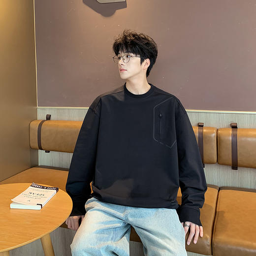 英国轻奢Schenvega 爆款迪桑平纹落肩长袖T恤卫衣A72-7905 商品图9