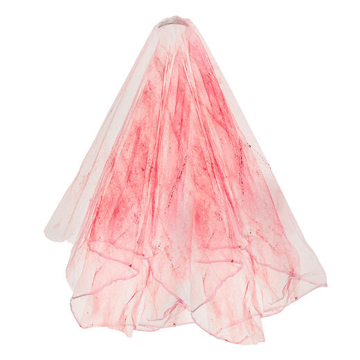 【沉浸式恐怖！密室专属 | 血浆逼真】万圣节鬼新娘撒血白色头纱鬼屋恐怖密室逃脱服饰道具血染头纱装饰。hb 商品图1