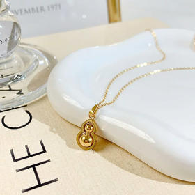 轻奢高级感金色葫芦镶边项链-纪念日百货门店同款166143790