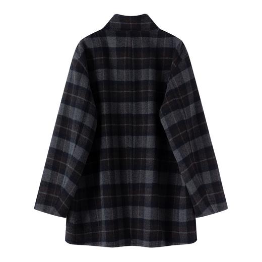 N°28 2025冬季新款设计师女装休闲百搭格纹毛呢外套8855A1D586  商品图2