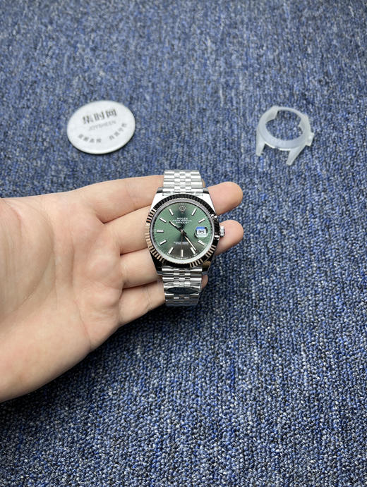 劳力士 分C日志型41mm 薄荷绿 3235机 五珠链 904L钢 男士腕表 商品图0