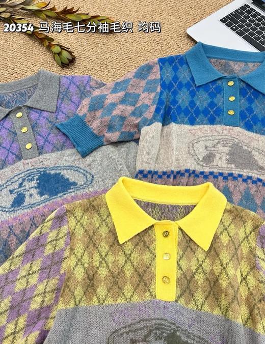74M20354#马海毛七分袖毛织 商品图1