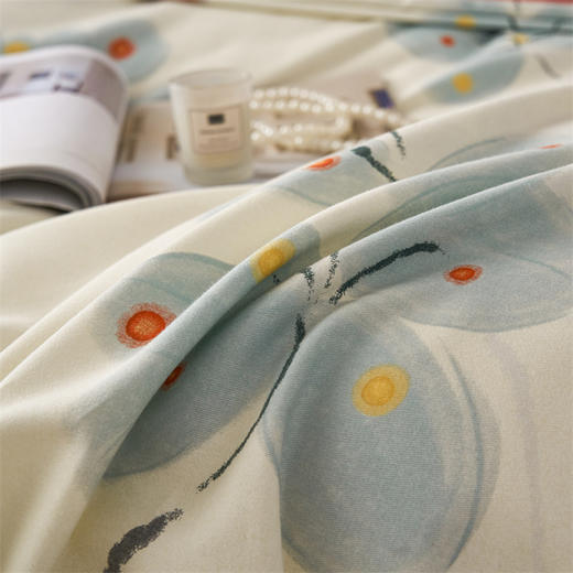 多喜爱 美眠康 奢适级全棉磨毛四件套 浅浅花样｜【高支高密面料】【法式水墨晕染】【全棉套件】 商品图9