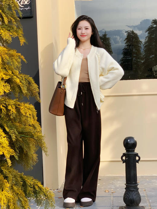 【百图lulu定制】【拉链毛衣外套】抗起球 双向拉链 长袖 厚实毛衣外套 商品图9