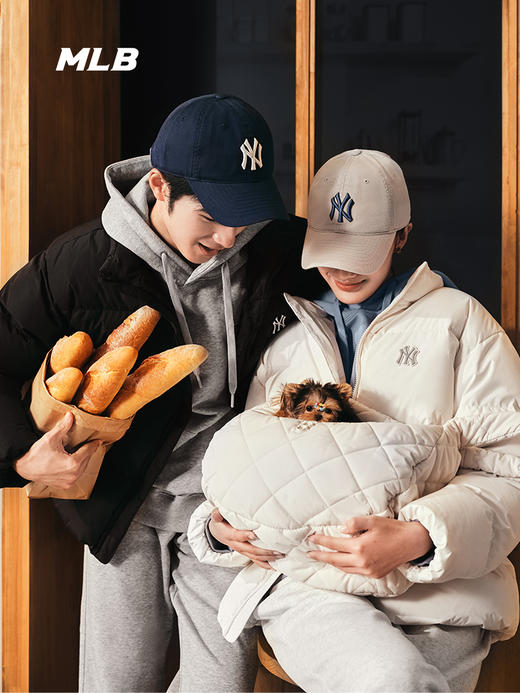优选丨MLB 纯色LOGO贴标立领长袖保暖羽绒服【3-5天发货】 商品图0
