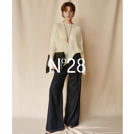 N°28 2025秋季新款丹宁风女高腰阔腿裤休闲风牛仔裤895371K020 商品图2