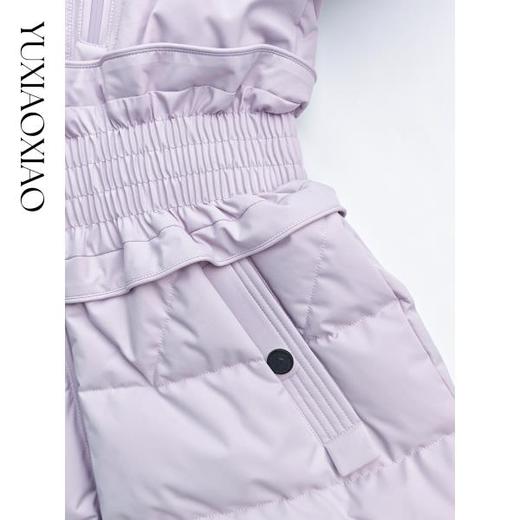 余潇潇【滑雪总动员】时尚百搭三防正肩90白鹅绒立领显瘦收腰羽绒服 商品图2