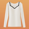 【速拍！到手2件美体衣！】秋冬打底保暖内衣 女高品质撞色女无痕带胸垫可外穿保暖长袖 美肤衣 商品缩略图8