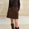 NEELLY纳俪商场同款冬季新款经典立体复古百褶裙女美拉德显瘦短裙N25102E01050 商品缩略图2