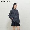 NEELLY纳俪商场同款冬季新款简约廓形条纹衬衫女复古百搭外套N25101B01010 商品缩略图0