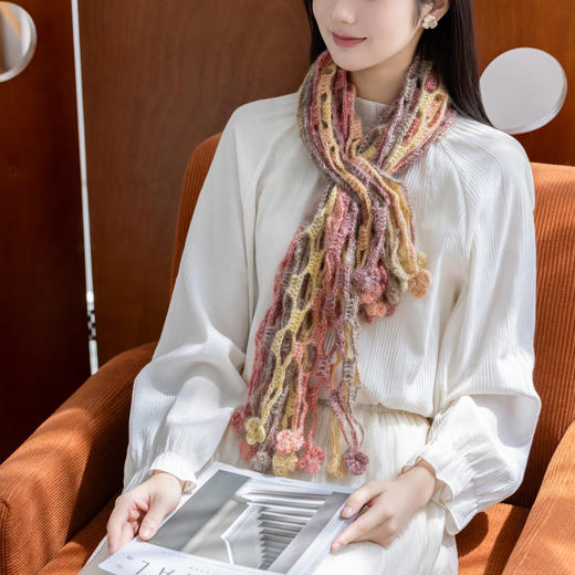 苏苏姐家小啾啾围巾手工diy钩针编织毛线团自制材料包 商品图2