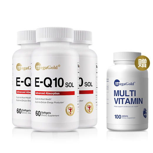 MegaGold美国原装进口水溶性辅酶q10软胶囊60粒/瓶 商品图1