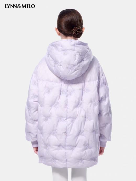 【春上新】8楼LYNN&MILO琳麦罗亲子女童2025秋冬新款绣花连帽羽绒服 商品图2