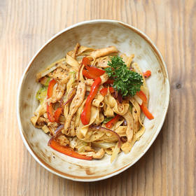 黑椒鸡柳面（自制手工面）（11:00开始制作）