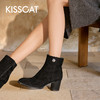 【云粉节】BF楼KISSCAT接吻猫25冬新优雅粗跟靴复古真皮弹力靴瘦瘦靴时装靴女KA65718-12吊牌价1599活动价899 商品缩略图1