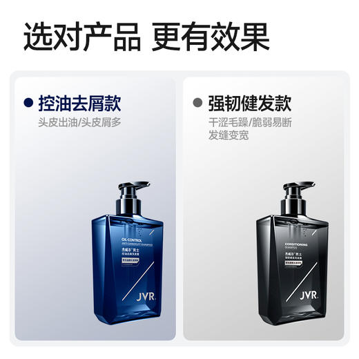 【0硅油】杰威尔氨基酸控油去屑止痒强韧健发洗发水洗发露洗头液300ml 商品图1
