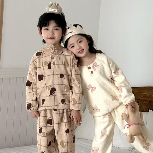 儿童雪呢绒家居服套装S1064 100% 商品图4