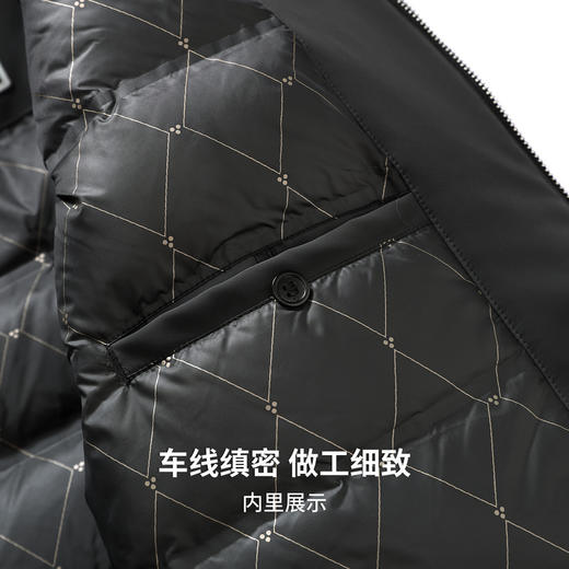 【含鹅绒】圣得西男简约立领轻暖鹅绒服2025秋季新款时尚百搭外套 商品图9