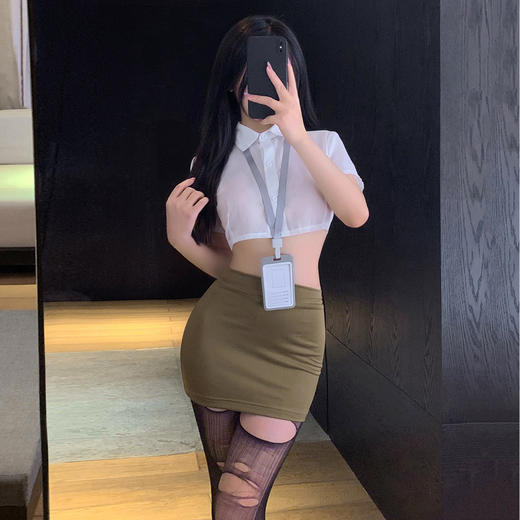 霏慕 深夜邀约美式店员套装ZY131 情侣趣味性感诱惑包臀情趣内衣制服套装 商品图1