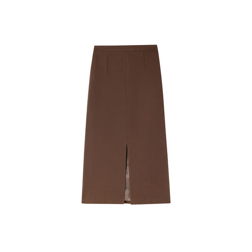 NEELLY纳俪商场同款冬新款通勤美拉德收腰显瘦半身裙女优雅中长裙N25104E04518 商品图3