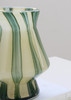 现代简约抹茶绿条纹花瓶仿真花摆件家居样板房客厅玄关台面装饰品 商品缩略图5