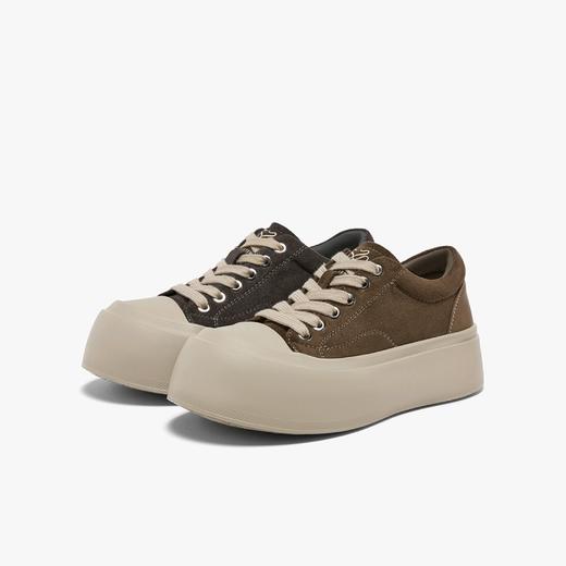 【云粉节】 BF楼百思图2026春季新款厚底松糕鞋板鞋休闲增高运动女鞋W3801AM6吊牌价759.现价439 商品图0