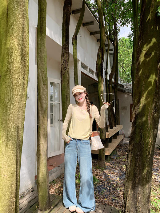 【129元任选2件】现货！简约高级感叠穿假两件长袖针织衫 商品图12