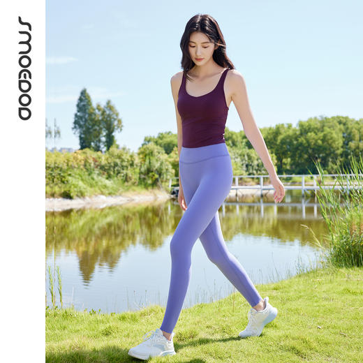 水沐伊朵U领长款紧身运动美背无袖瑜伽运动上衣50210 商品图5