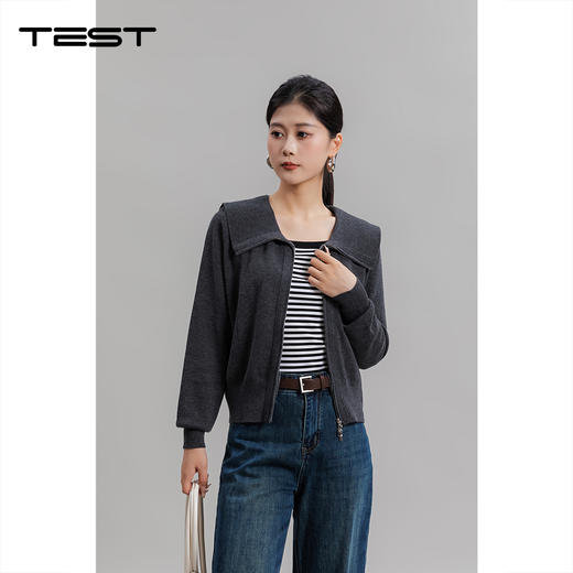 冬上新时尚显瘦大翻领拉链毛衣1254025 商品图4