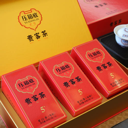 压箱底贵客茶 老白茶 5年陈寿眉 福鼎白茶 礼盒装90克/18泡 商品图2