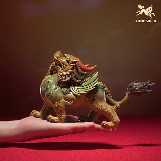 铜师傅《金背貔貅》桌面客厅电视柜家居装饰工艺品铜摆件 商品图6