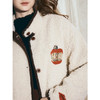 两三事 雪绒绘梦 2025秋冬新款趣味苹果刺绣毛绒外套女宽松 商品缩略图3