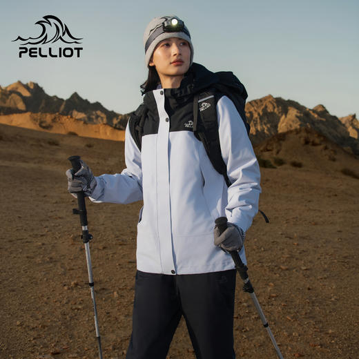 【原石羽绒版】伯希和户外冲锋衣女三合一鹅绒内胆防水登山服男 商品图0