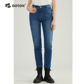 【速干透凉】波顿高端女士窄脚牛仔长裤高腰舒适百搭LE295123