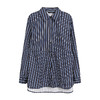 NEELLY纳俪商场同款冬季新款简约廓形条纹衬衫女复古百搭外套N25101B01010 商品缩略图3