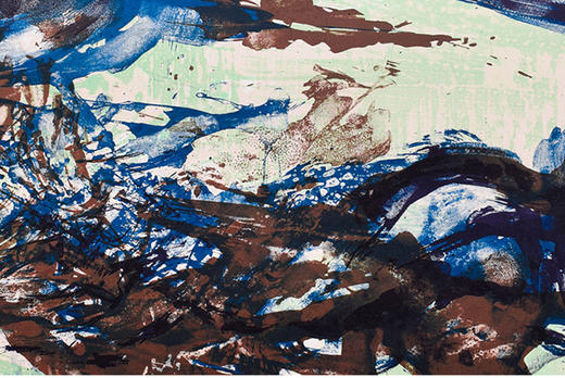 【已售】独角鹿西洋古董 1976年巴塞罗那出版赵无极签名「无题：第272号｜诗画之礼赞」彩色石版画 商品图2