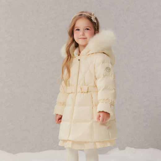 笛莎Deesha 童装女童羽绒服2025冬新款经典收腰甜美版型羽绒服 商品图1