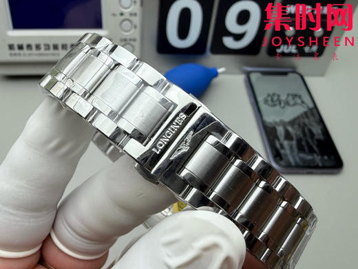 AF浪琴名匠月相系列 四针月相 名匠月相42mm 白盘钻面 自动机械 男士腕表 商品图7