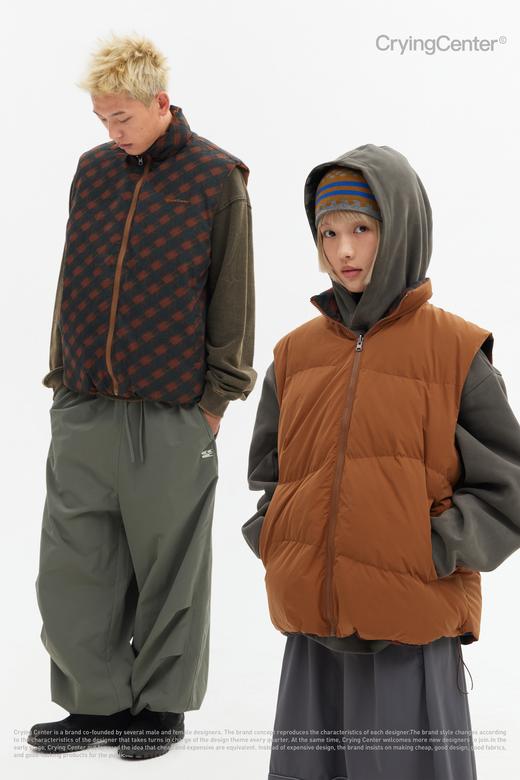 CryingCenter 两面穿面包棉马甲 哭喊中心 商品图5