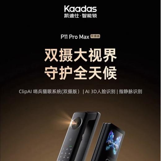 【春上新】10楼 凯迪仕 智能锁 P11Promax千里眼智能锁   吊牌价3999元    活动价2899元 商品图1