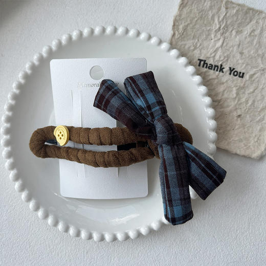 时尚复古色彩格子发夹-纪念日百货门店同款166745281 商品图1