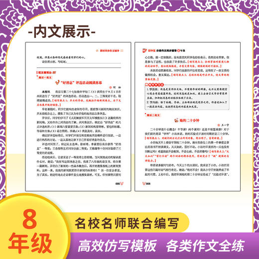 初中生分类作文同步辅导8年级 商品图3
