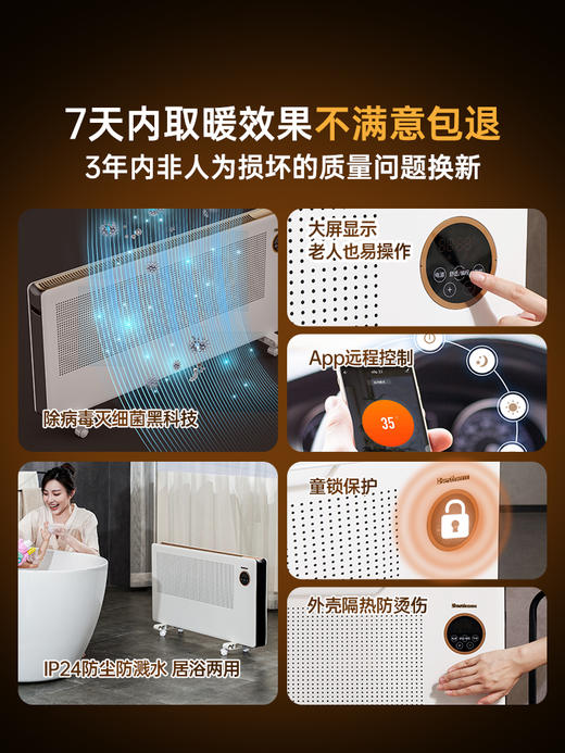 Bestherm百斯腾新一代3D全域透热双核抗菌节电全屋供暖电暖器 商品图9