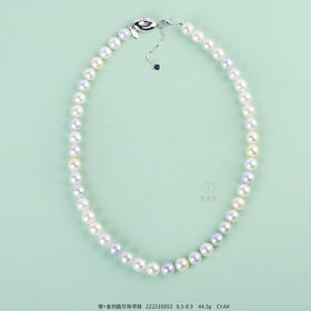 【金秋月满】银+金刻面珍珠项链   ZZ2510053