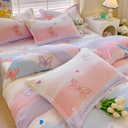 【品牌直发】加倍生活 A类高克重牛奶绒四件套 AA版被套 床单款/床笠款 多色可选 适用0.9-2.0m床 加厚高克重 亲肤柔软细腻 速暖被套 秋冬床上用品 商品图6