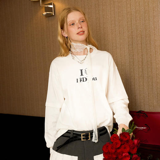 IDEVERRAY新款爱心锁印花高质量纯棉情侣款T恤送限定周边礼盒 商品图4