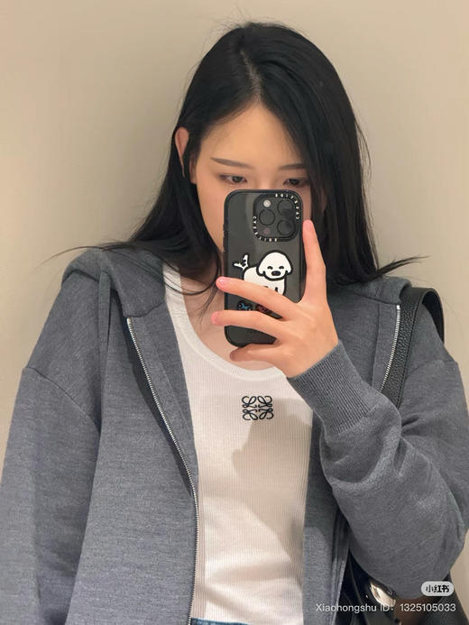 1011-4 lew男女同款浮雕拉链连帽衫 老朱176/146穿L偏大一号，穿M很合适 商品图8